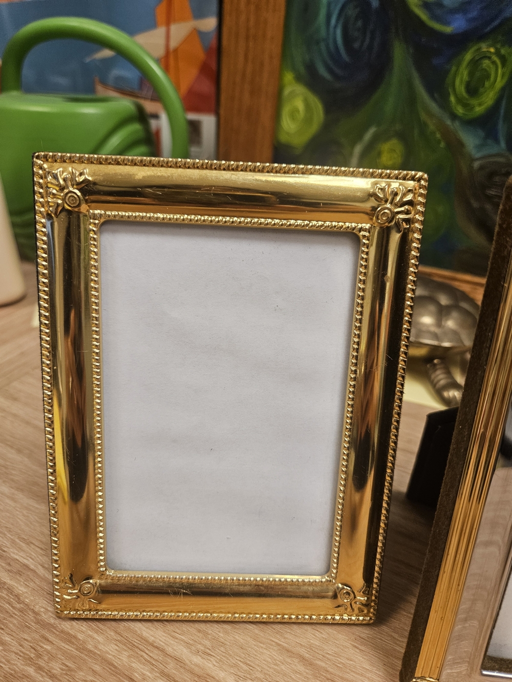 Picture Frames Vintage Classic Brass Gold Silver Metal 4" x 6" (Set of 3) - Picture 4 of 9